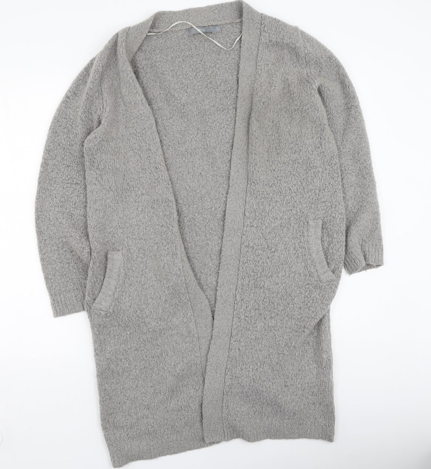 b.young Womens Grey V-Neck  Acrylic Cardigan Jumper Size L