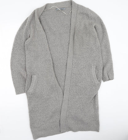 b.young Womens Grey V-Neck  Acrylic Cardigan Jumper Size L
