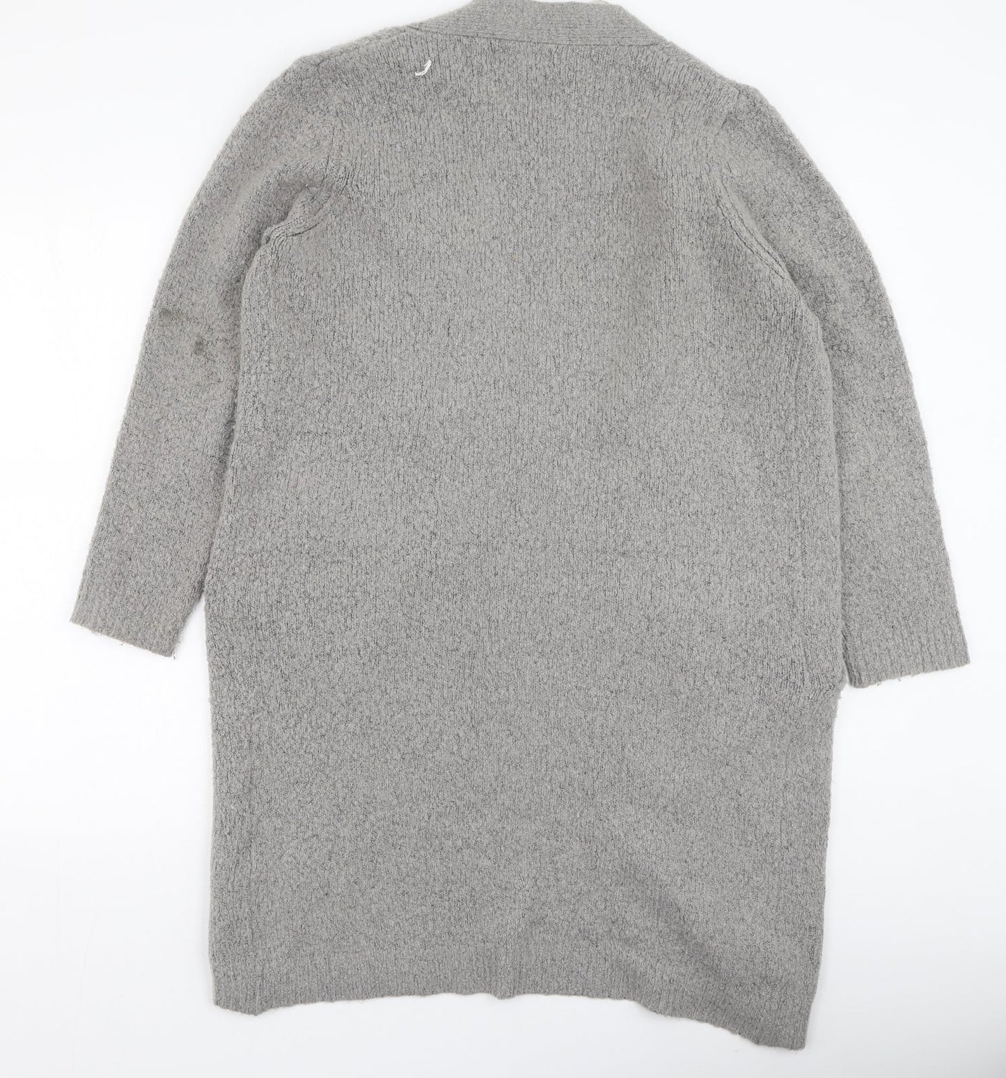 b.young Womens Grey V-Neck  Acrylic Cardigan Jumper Size L