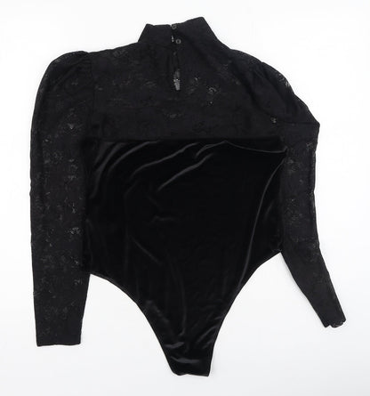 Primark  Womens Black  Polyester Basic Blouse  High Neck