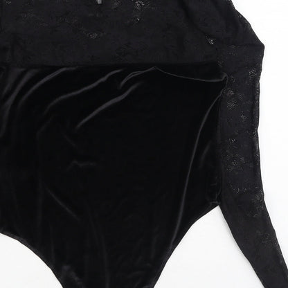 Primark  Womens Black  Polyester Basic Blouse  High Neck