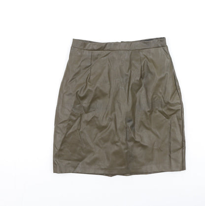 River Island  Womens Green  Polyester Mini Skirt Size 6