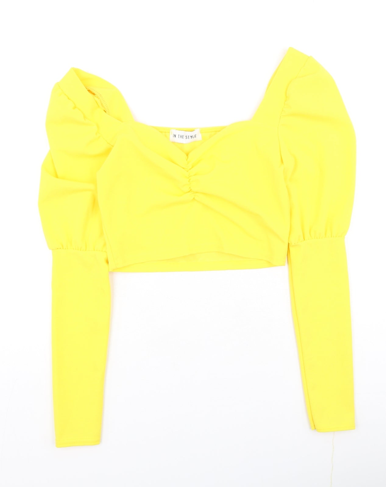 Womens UK Size 6 In the Style Yellow Basic Blouse