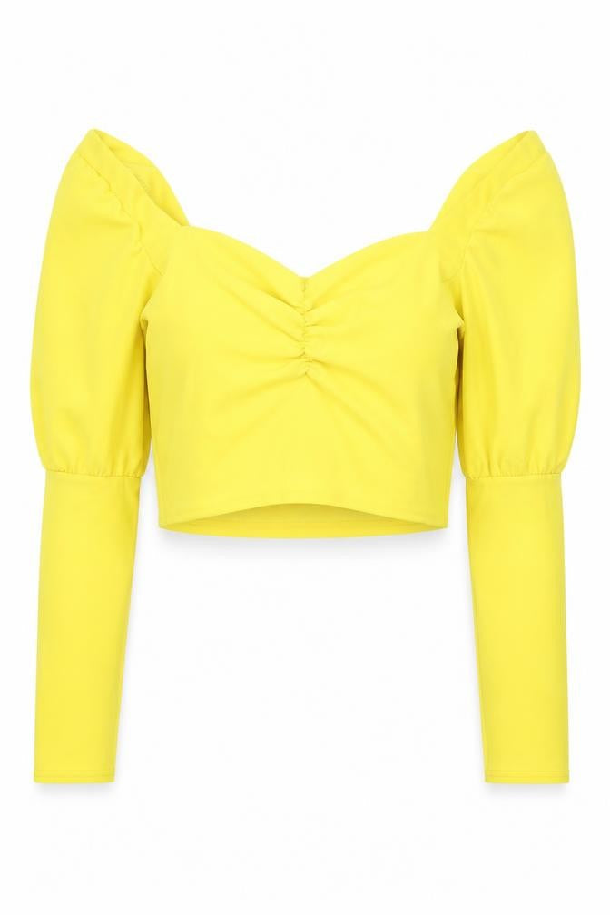 Womens UK Size 6 In the Style Yellow Basic Blouse