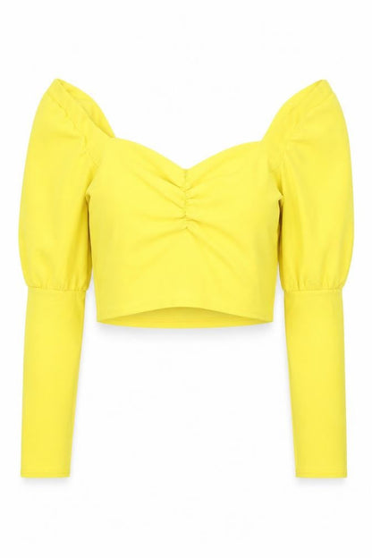Womens UK Size 6 In the Style Yellow Basic Blouse