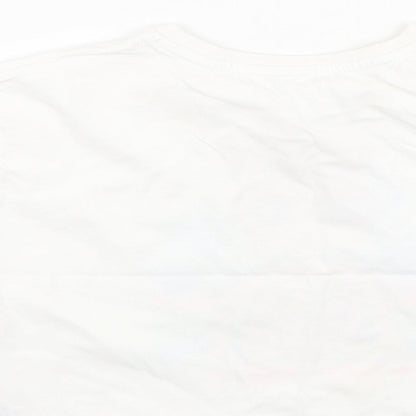 Dunnes Stores Girls White  Cotton Basic Casual Size 4-5 Years Round Neck