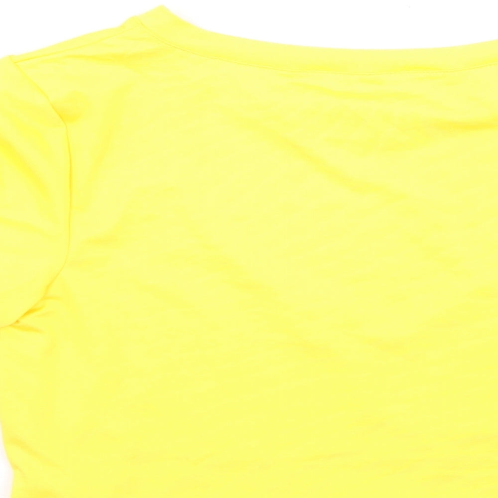 Womens UK Size S Preworn Yellow Basic T-Shirt