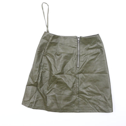 Primark  Womens Green  Polyester Mini Skirt Size 4