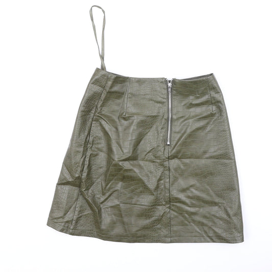 Primark  Womens Green  Polyester Mini Skirt Size 4