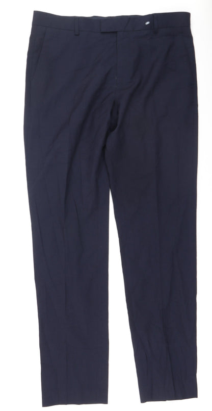 Womens UK Size 34 H&M Regular Fit  Blue Trousers
