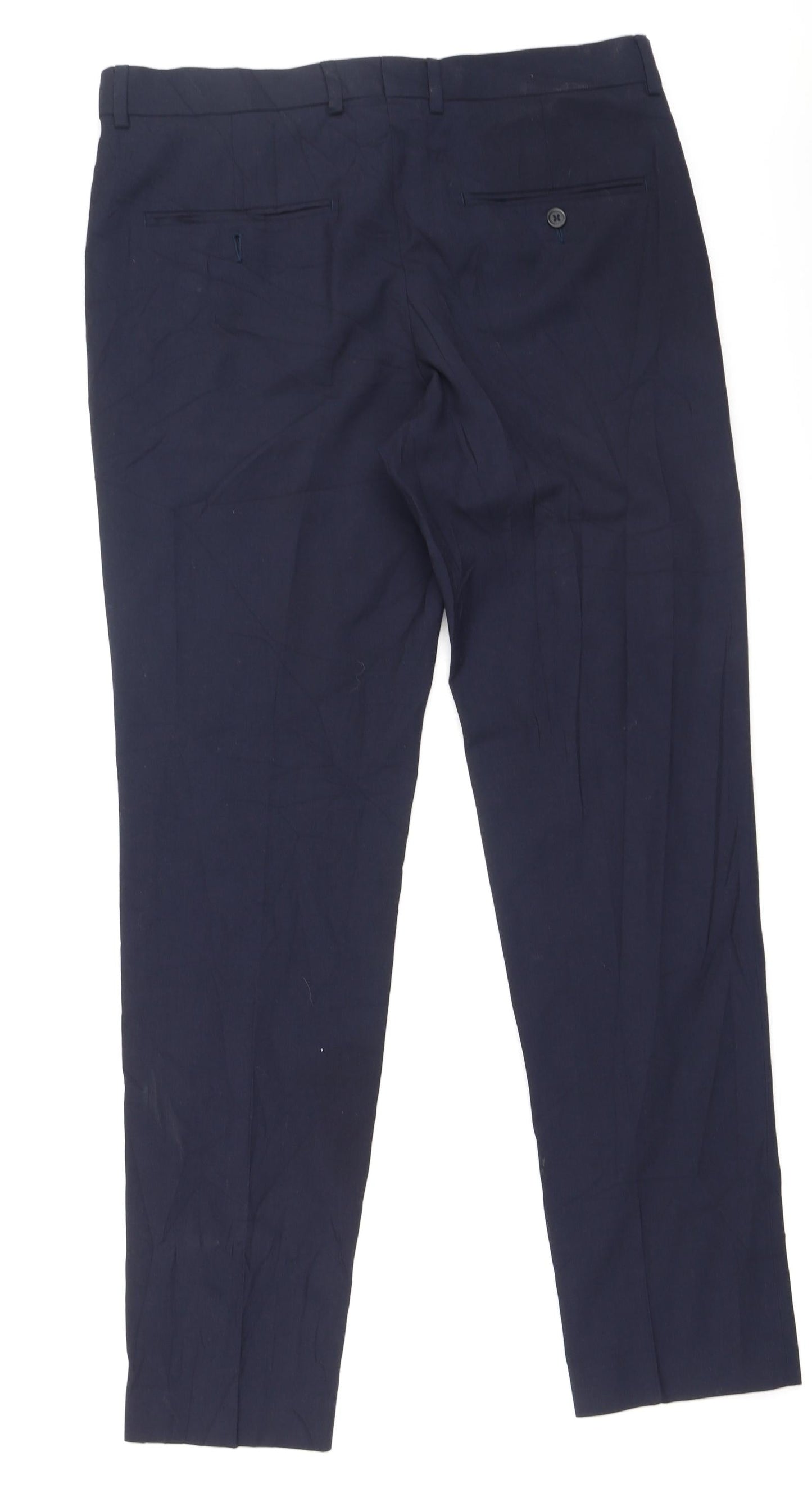 Womens UK Size 34 H&M Regular Fit  Blue Trousers