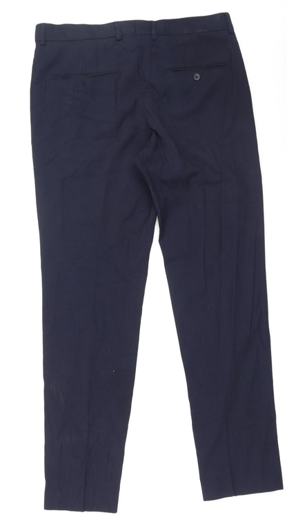 Womens UK Size 34 H&M Regular Fit  Blue Trousers
