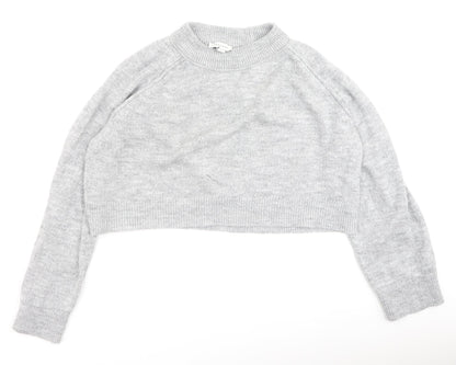 Womens UK Size M Topshop Grey Pullover Jumper