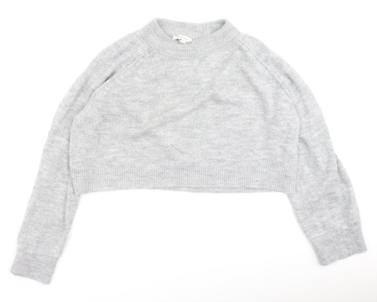 Womens UK Size M Topshop Grey Pullover Jumper