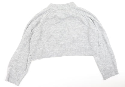 Womens UK Size M Topshop Grey Pullover Jumper