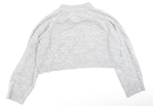 Womens UK Size M Topshop Grey Pullover Jumper