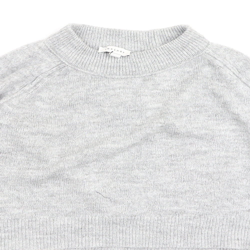Womens UK Size M Topshop Grey Pullover Jumper