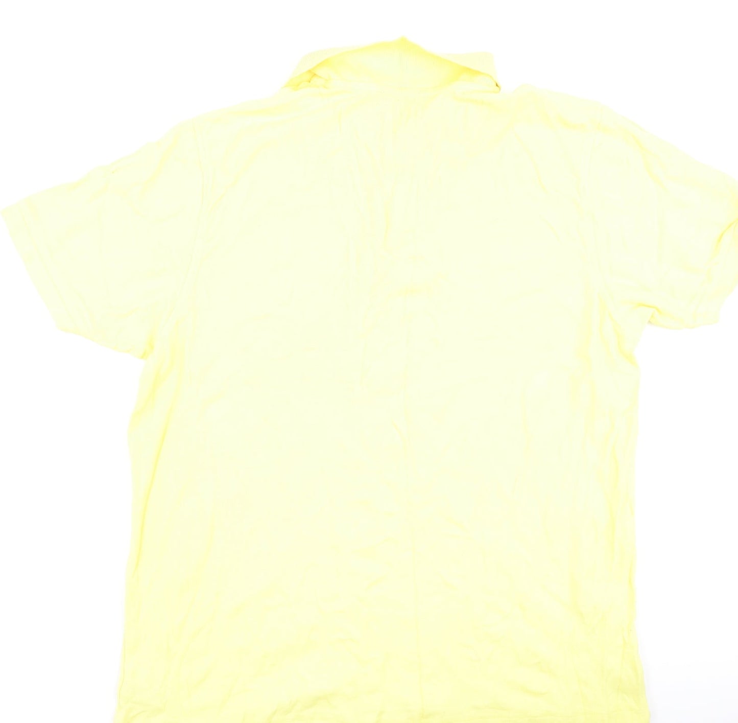 Dunnes Stores Mens Yellow  Cotton  Polo Size 2XL Collared