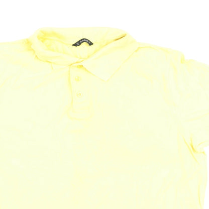 Dunnes Stores Mens Yellow  Cotton  Polo Size 2XL Collared
