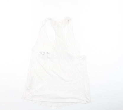 Womens UK Size S New Look White Basic Tank