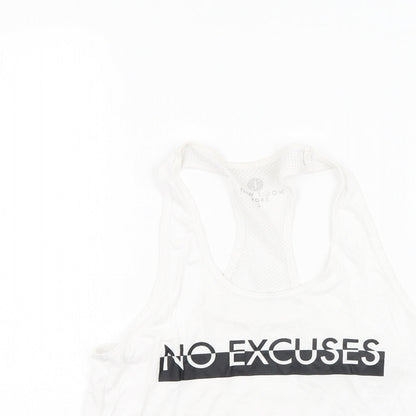 Womens UK Size S New Look White Basic Tank