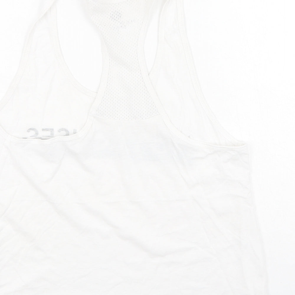 Womens UK Size S New Look White Basic Tank
