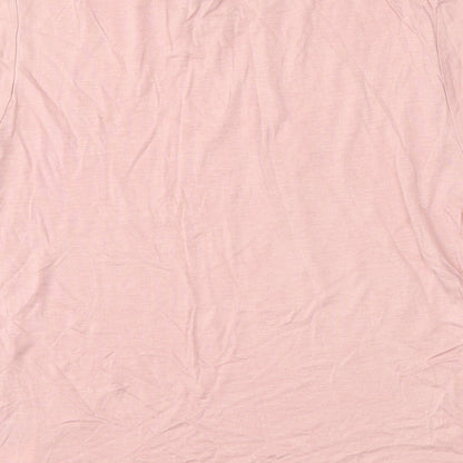 Womens UK Size S Divided by H&M Pink Basic T-Shirt