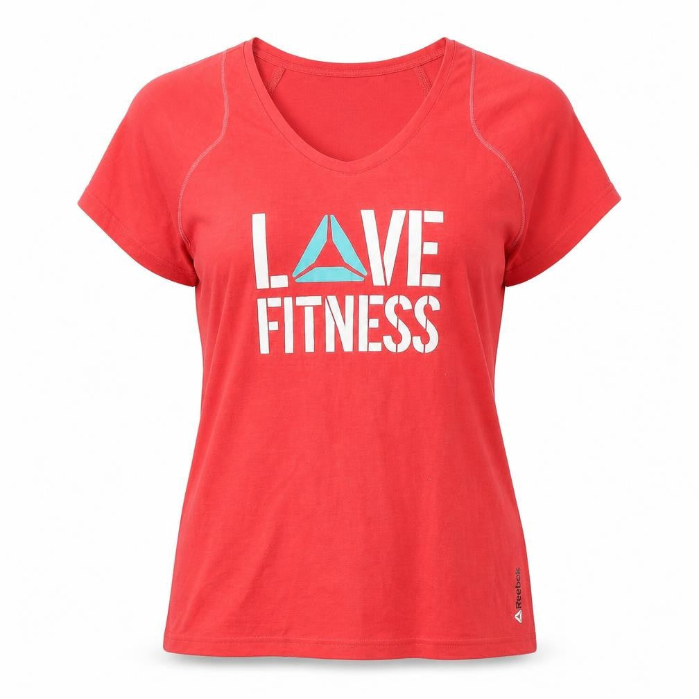Womens UK Size M Reebok Red  T-Shirt