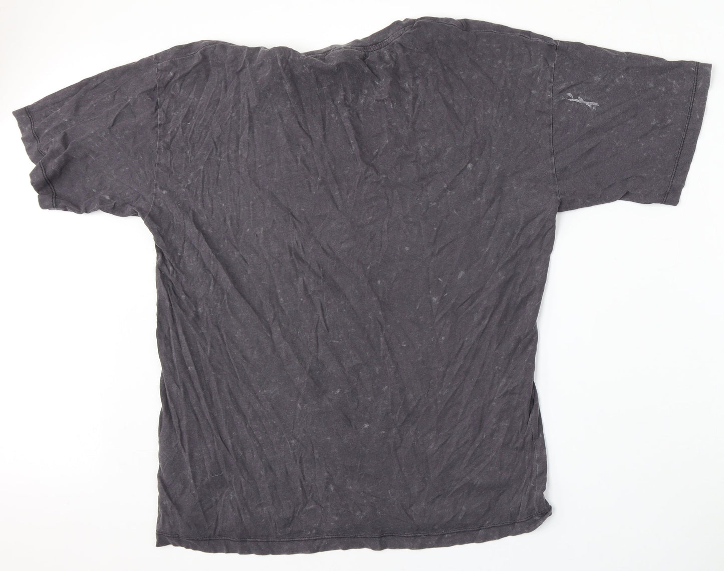 Primark Womens Grey  Cotton Basic T-Shirt Size 6 Round Neck - Friends