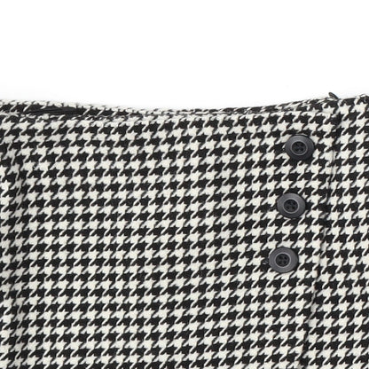 NEXT Girls White Houndstooth Polyester A-Line Skirt Size 7 Years  Regular