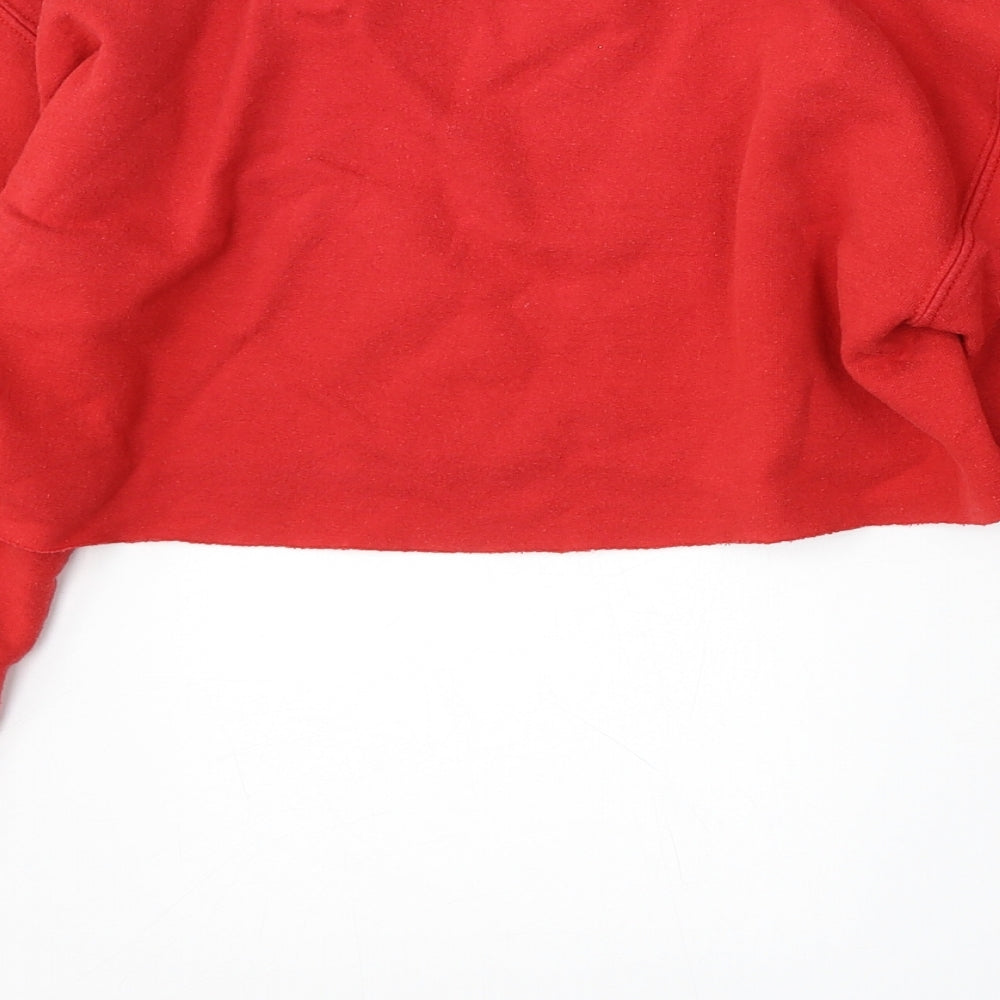 PRETTYLITTLETHING Womens Red  Polyester Pullover Sweatshirt Size S