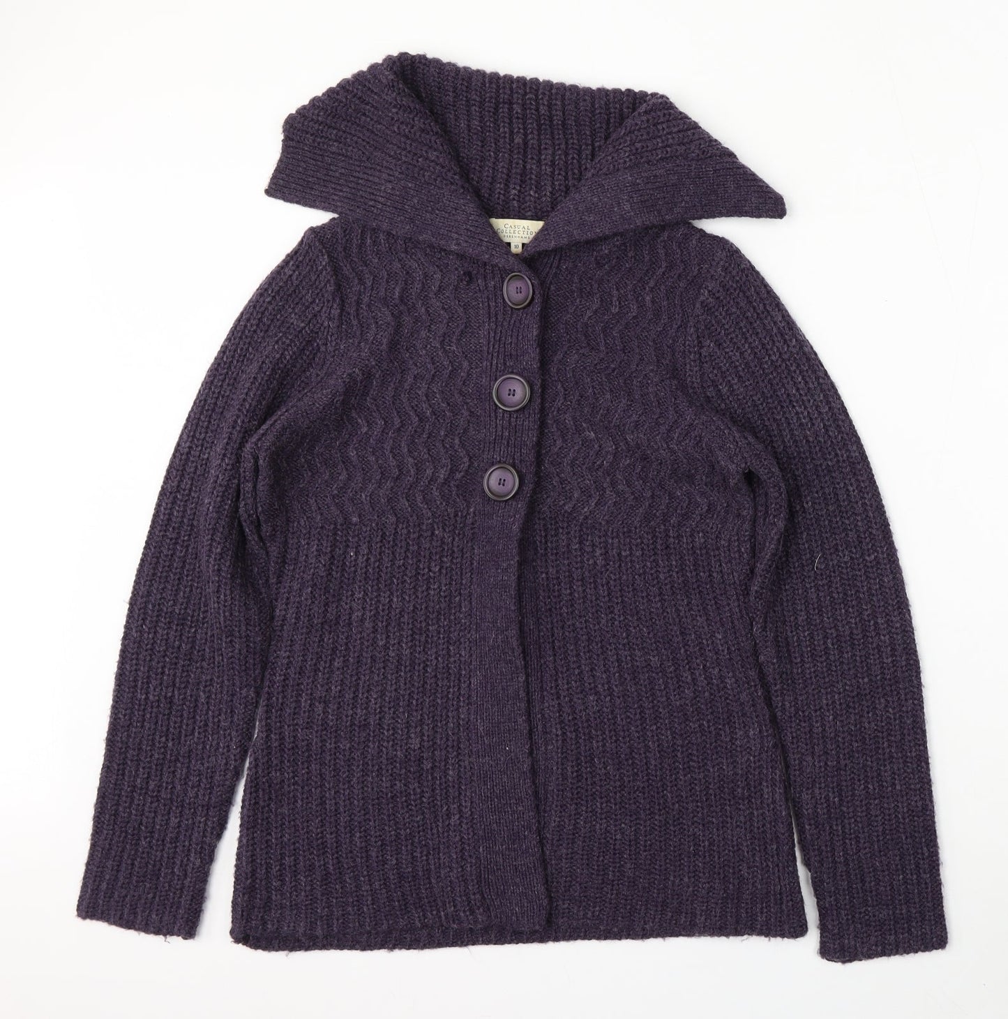 Womens UK Size 10 Debenhams Purple Cardigan Jumper