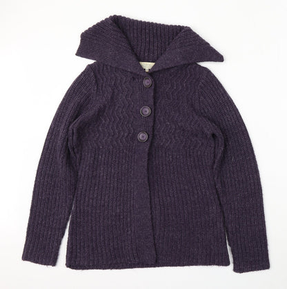 Womens UK Size 10 Debenhams Purple Cardigan Jumper