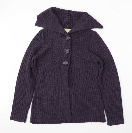 Womens UK Size 10 Debenhams Purple Cardigan Jumper