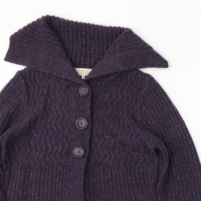 Womens UK Size 10 Debenhams Purple Cardigan Jumper