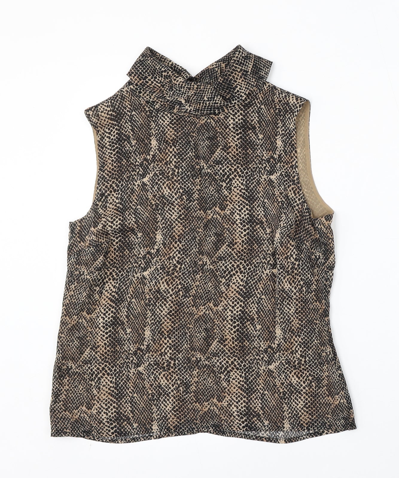 Womens UK Size 10 Marks and Spencer Brown Basic Blouse