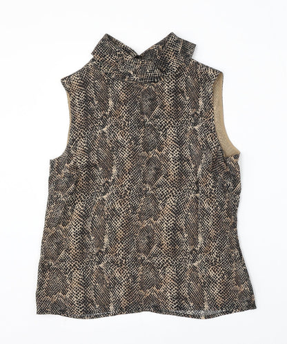 Womens UK Size 10 Marks and Spencer Brown Basic Blouse