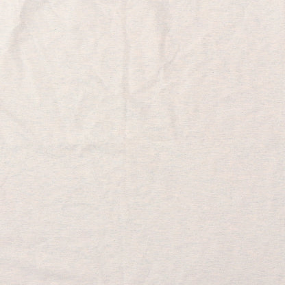 River Island Womens Beige  Cotton Basic T-Shirt Size S Round Neck