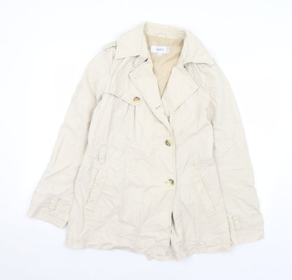 Womens UK Size 10 NEXT Ivory Overcoat
