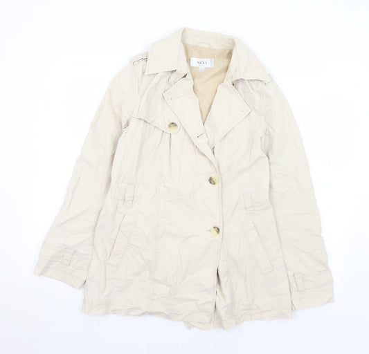 Womens UK Size 10 NEXT Ivory Overcoat
