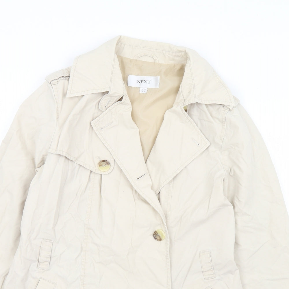 Womens UK Size 10 NEXT Ivory Overcoat