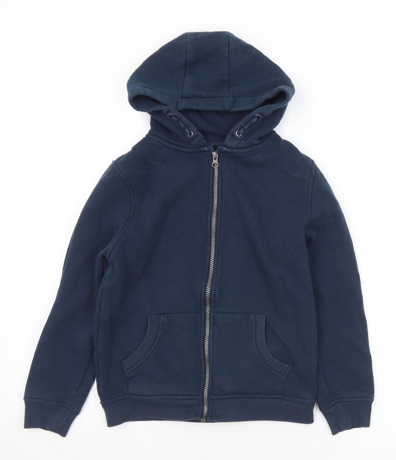 Primark Boys Blue  Cotton Full Zip Hoodie Size 9-10 Years  Zip