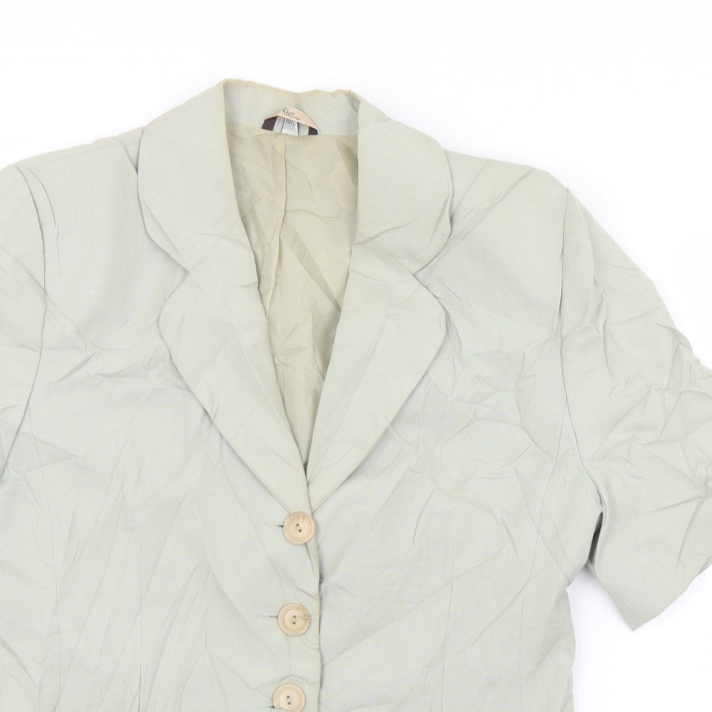 Klass Womens Green   Jacket Blazer Size 10  Button