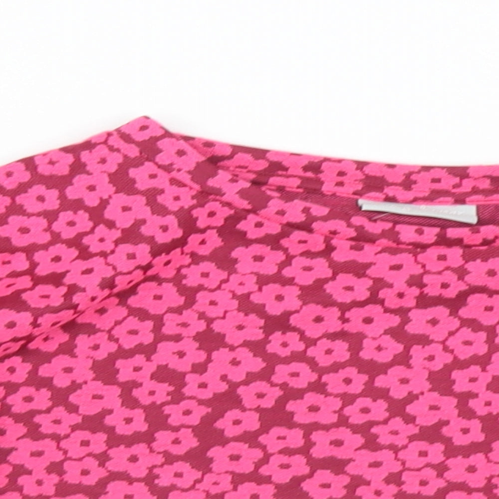 Matalan Girls Pink Floral Polyester Pullover Sweatshirt Size 5 Years