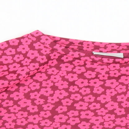Matalan Girls Pink Floral Polyester Pullover Sweatshirt Size 5 Years
