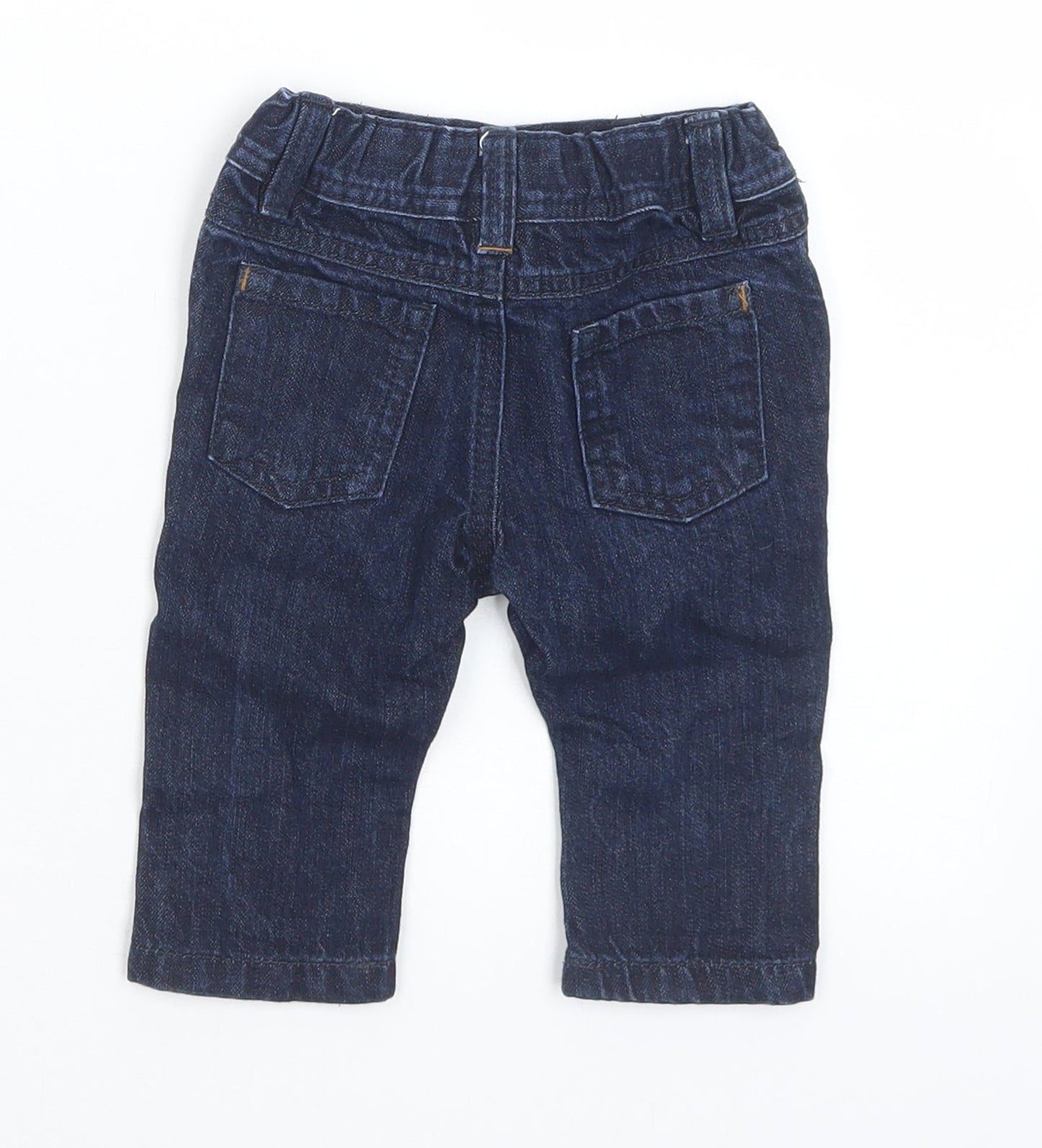 NEXT Baby Blue  Cotton Capri Jeans Size 3-6 Months  Snap