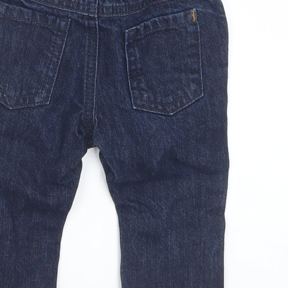 NEXT Baby Blue  Cotton Capri Jeans Size 3-6 Months  Snap