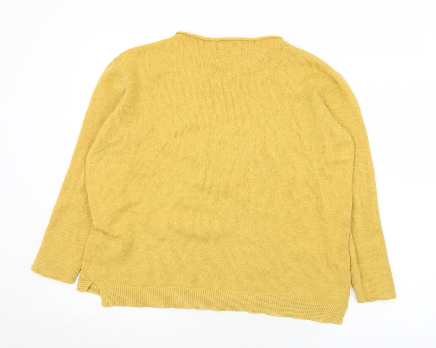 Womens UK Size M Preworn Yellow Pullover Jumper