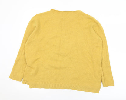 Womens UK Size M Preworn Yellow Pullover Jumper