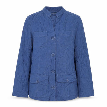 Gray Osbourn Womens Blue  Polyester Jersey Button-Up Size 10 Henley